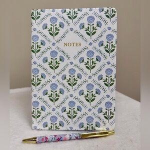 Floral Hardcover Notebook and Pen